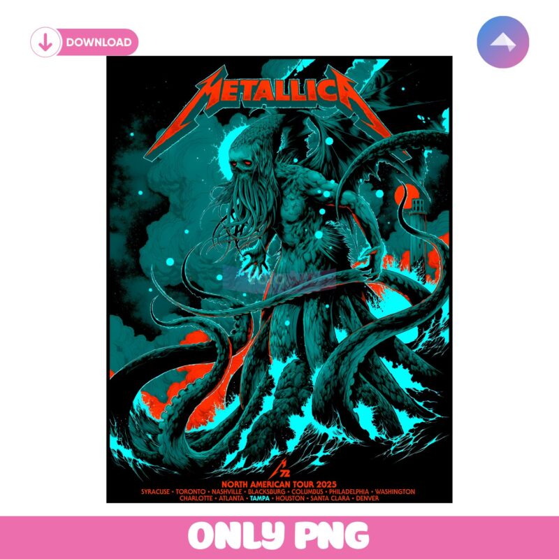 Metallica M72 Tampa Pop-Up Shop North American Tour 2025 PNG