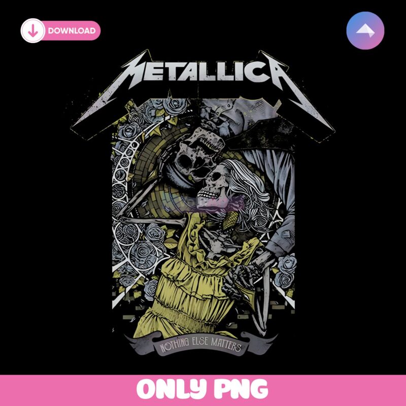 Metallica Nothing Else Matters Skeleton Couple Poster Art PNG