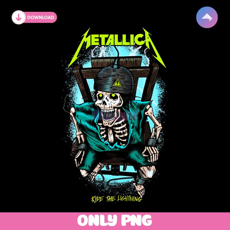 Metallica Sparky Electric Chair Skeleton PNG