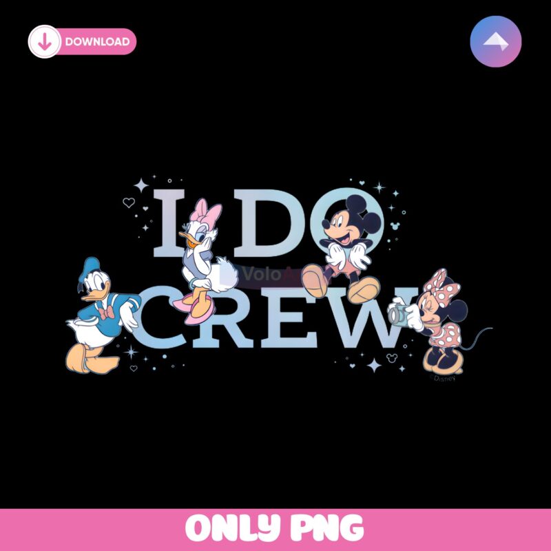 Mickey And Friends I Do Crew Wedding Party PNG