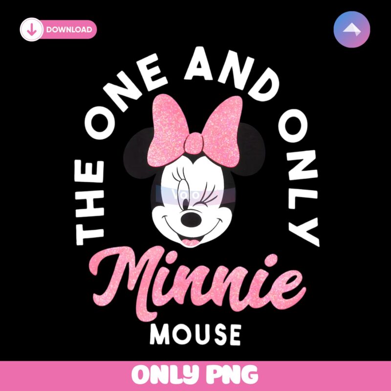 Minnie Mouse The One And Only Glitter Bow PNG