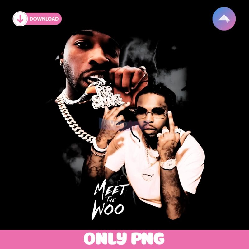 Pop Smoke Meet The Woo Poster Style Duo Portrait PNG