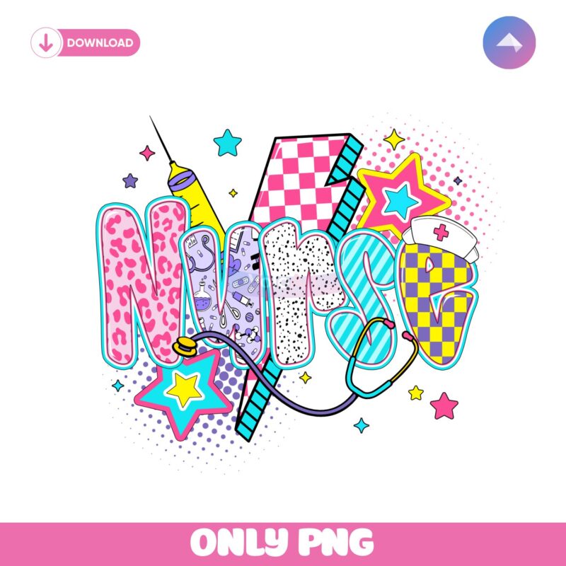 Retro Checkered Nurse PNG, Happy Nurse Week 2025 PNG, Nurse Life PNG, Retro Nurse PNG, Nursing PNG, Rn Cna Nurse PNG, Nurse Pride