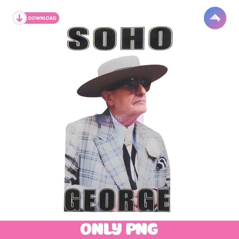 Retro Soho George Mcqueen Inspired Portrait Vintage London Legend PNG