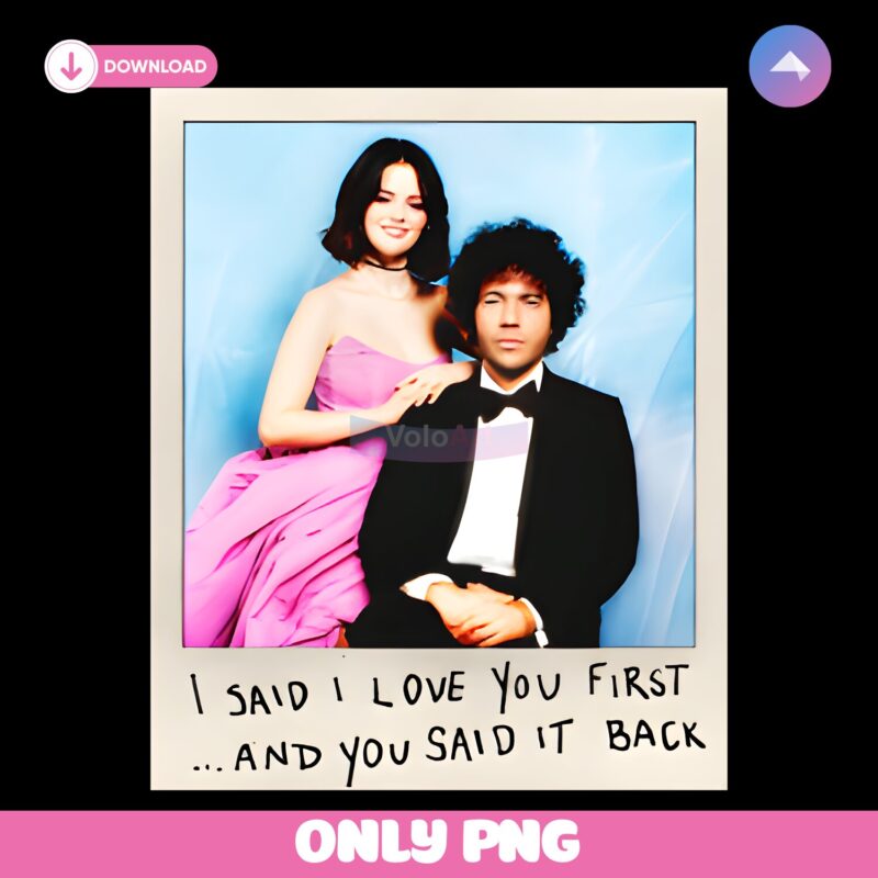 Selena Gomez And You Said It Back Love Polaroid PNG