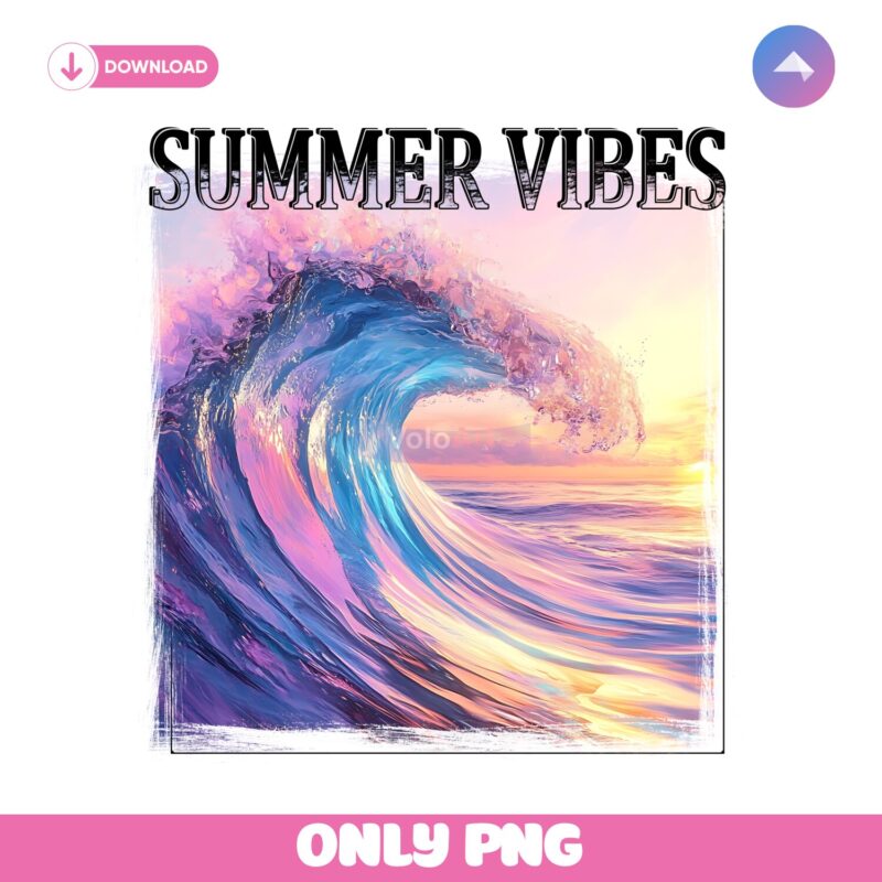 Sunset Ocean Wave Summer Beach PNG