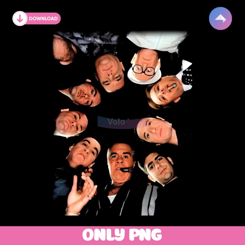 The Sopranos Crew Circle Look Down Meme Vintage Poster PNG