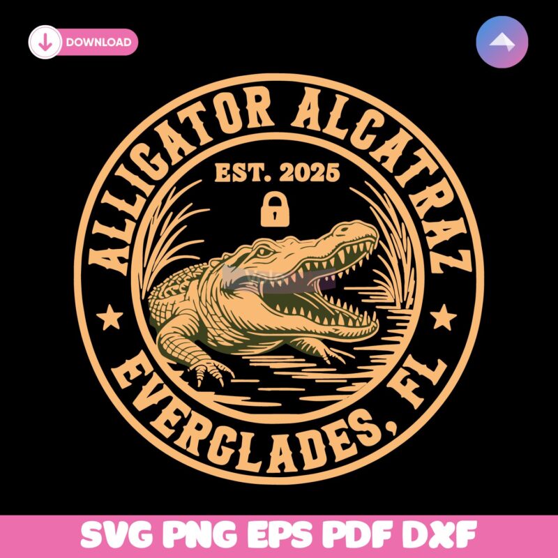 Alligator Alcatraz Everglades Florida Political SVG