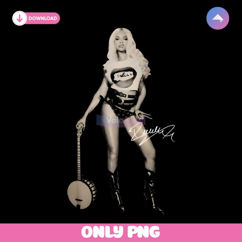 Beyonce Cowboy Style Country Tour Poster Art PNG