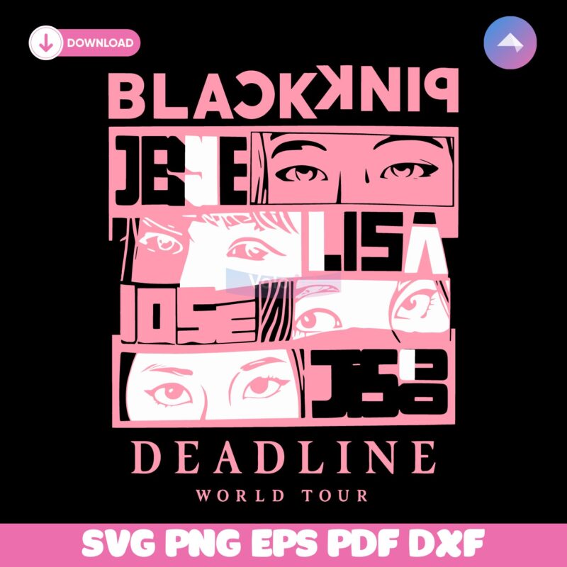 Blackpink World Tour Eyes Kpop Anime SVG