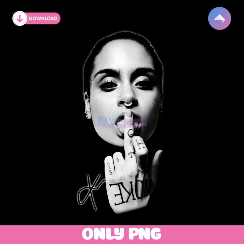 Kehlani Bold Attitude Black And White Portrait PNG