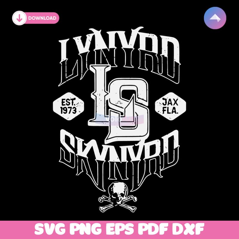 Lynyrd Skynyrd Interlock Skull Logo Jax Florida Rock Band SVG