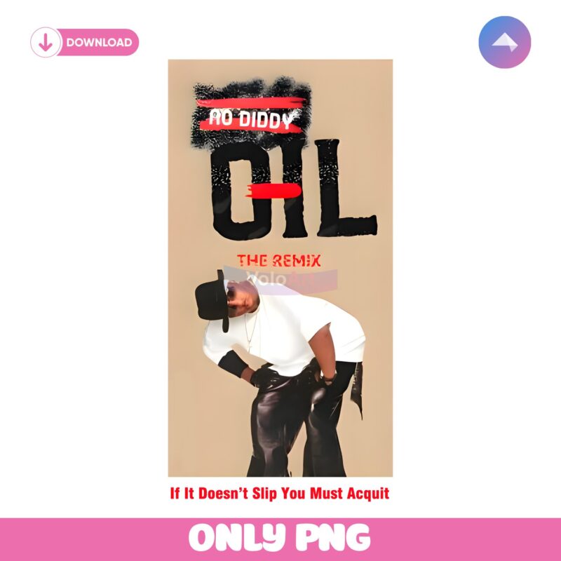 No Diddy Oil Funny Parody Lubricant Bottle PNG