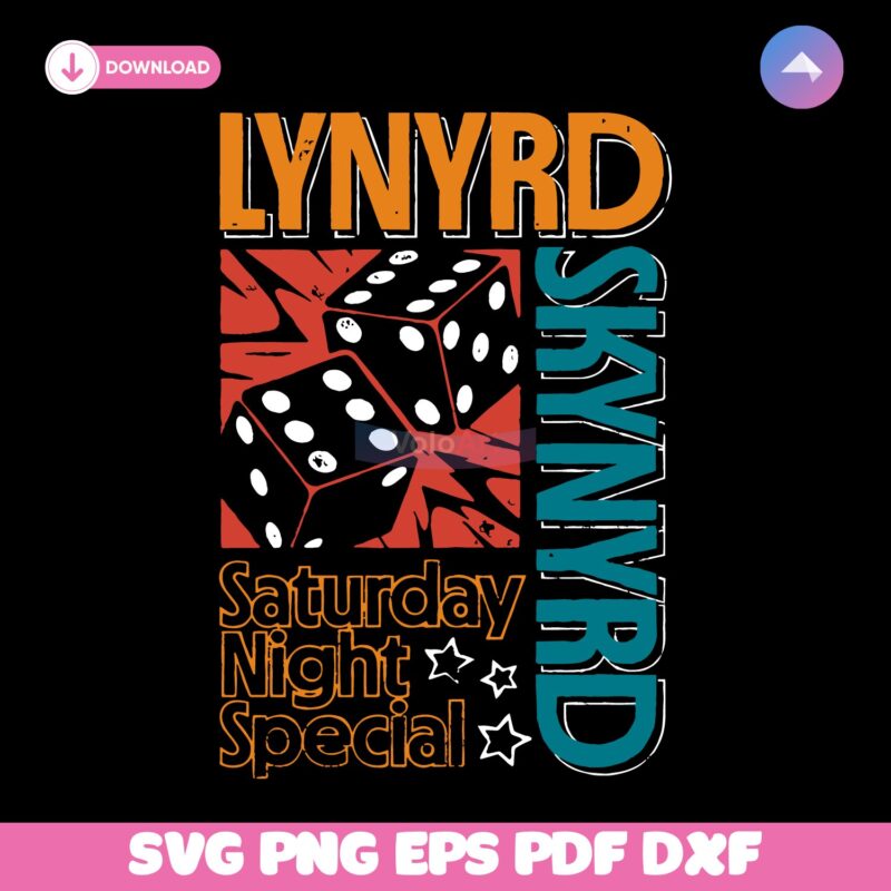 Retro Dice Lynyrd Skynyrd Saturday Night Special SVG