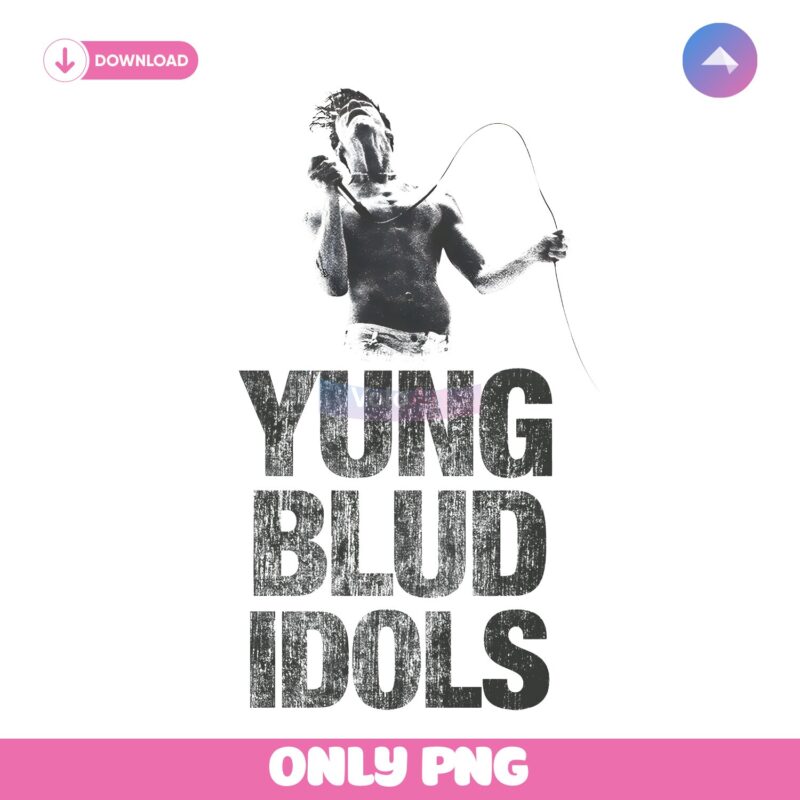 Retro Yungblud Idols Tour Concert Mic Pose PNG