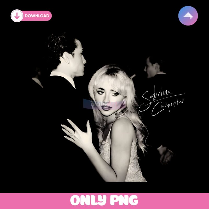 Sabrina Carpenter Elegant Party Retro Black And White PNG