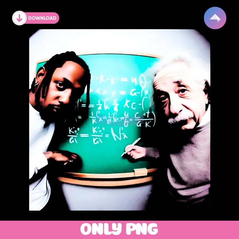 Vintage Kendrick Lamar Einstein Classroom Rap Genius Meme PNG